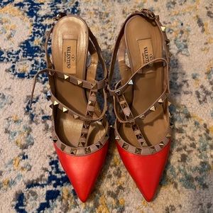 Coral Valentino Rockstud Heels